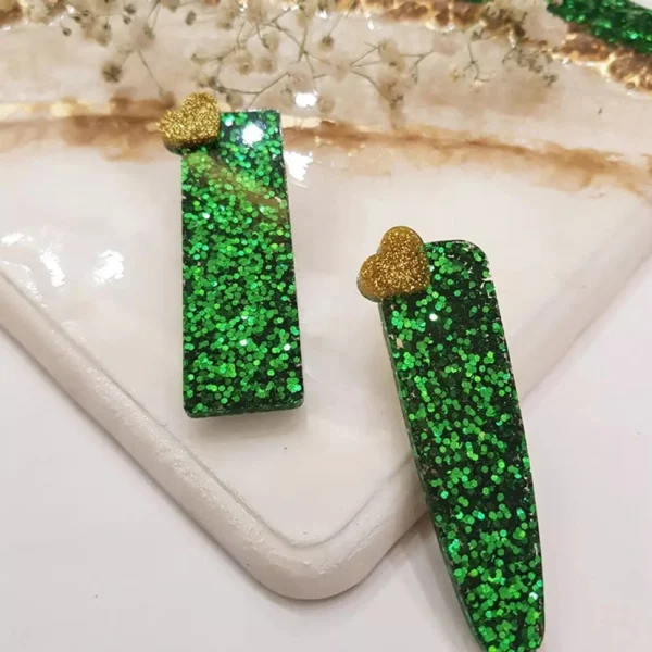 گیره سر طرح قلب دو تکیه کد resin_1004